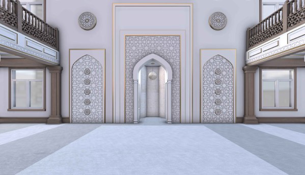 Architectural rendering of the renovated Masjid interior